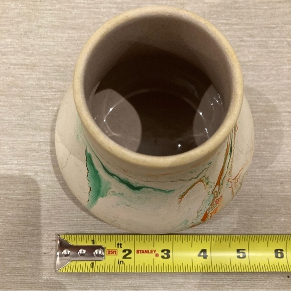 NEMADJI Pottery USA Orange Swirl Splash Vase - Picture 6 of 9